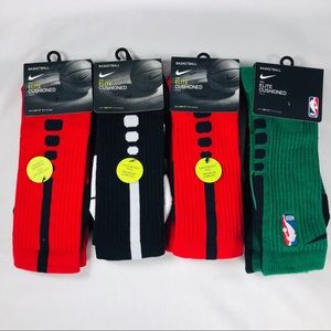 4 Pairs Nike Elite Basketball Athletic Crew Socks